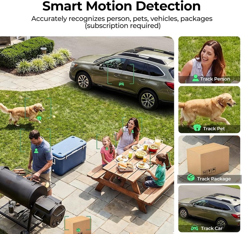 2K Solar Powered Wireless Security Cameras - AI Motion Detection & Night Vision gallery