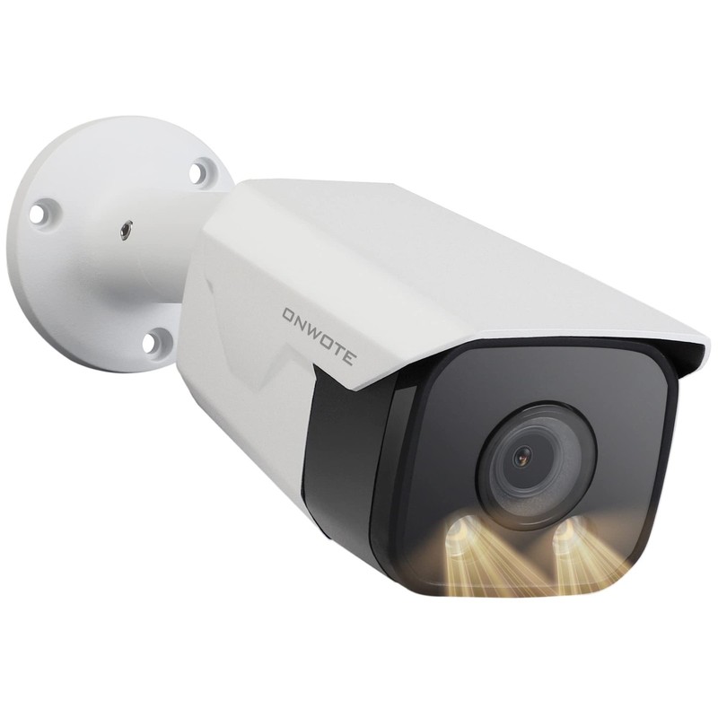 ONWOTE 4K 8MP PoE IP Camera, Smart AI Human Vehicle Detection Activate Bright…