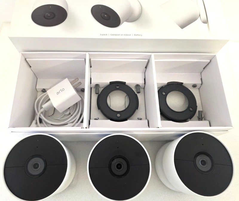 (3 Pack) Google Nest Cam Battery Outdoor Or Indoor Wireless Security Camera