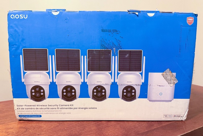 Security Cameras Outdoor Wireless, 4 Cam Kit, Solar Powered.360 Pan