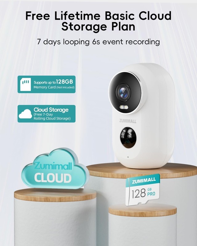 Wireless Outdoor Security Cameras - 2K Battery Powered, No-Drill Install, Color gallery