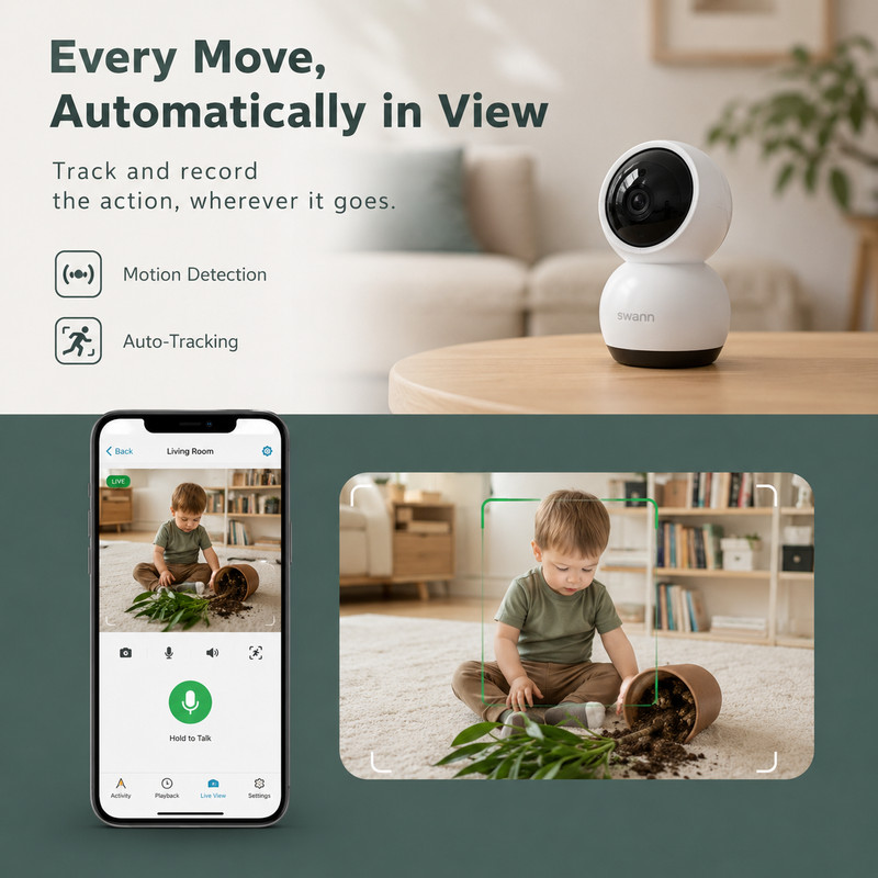 Swann Communications EVO 2K Pan Tilt Security Camera SWIFI-SE2KPT-US gallery