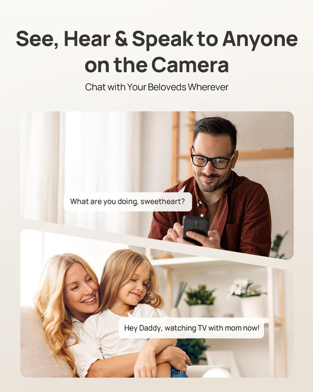 4K UHD Indoor Camera, Pet/Dog/Baby Security Camera with Phone App, 360°Pan-Tilt, gallery