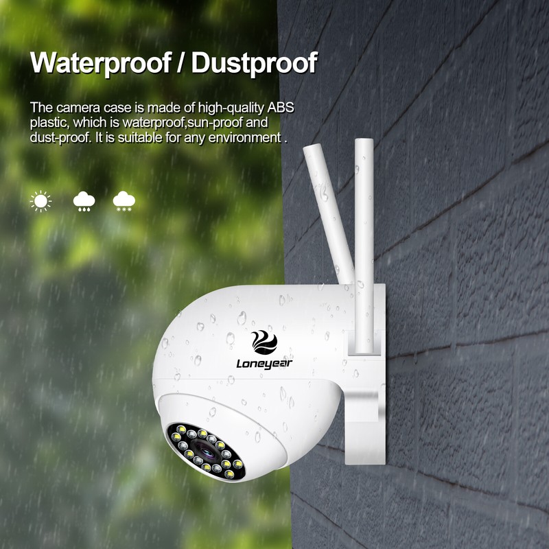 IP WiFi Wireless Outdoor Security Camera PTZ Full Color Nigth Vision HD1080P gallery