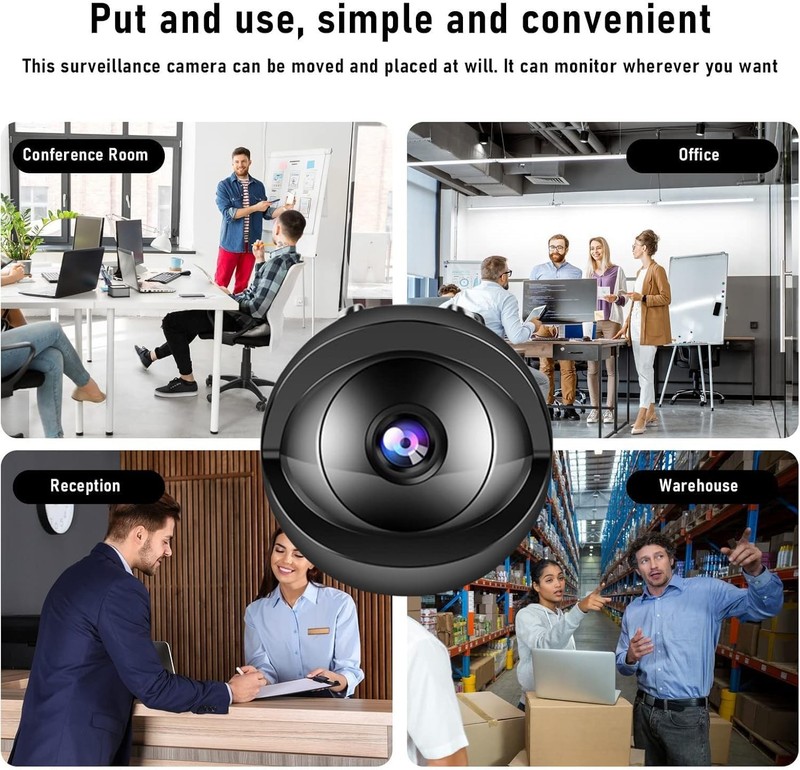 2026 WiFi Mini Camera 1080P Hide Cameras, Wireless Indoor Remote Camera, 150°... gallery