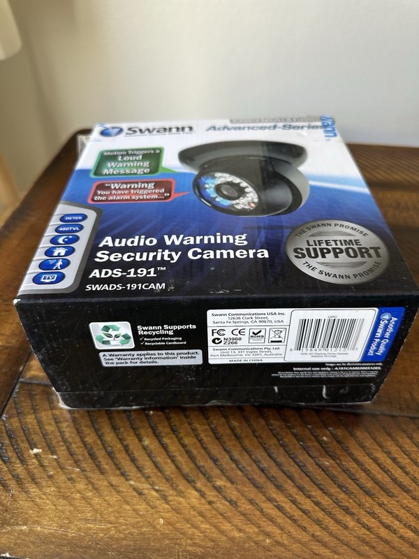 Swann ADS-191 Audio Warning Security Camera SWADS-191CAM New Open Box gallery