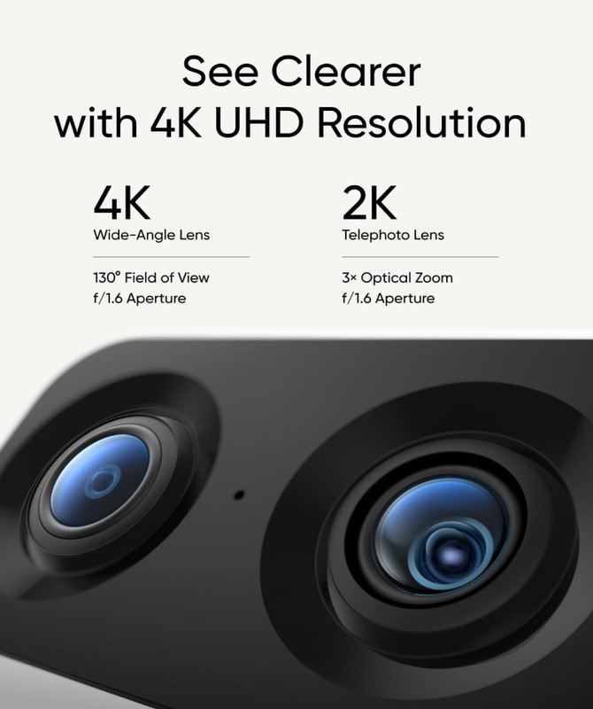 Eufy Indoor Cam S350 4K Dual Camera 360° PTZ 8x Zoom AI Tracking Brand New gallery
