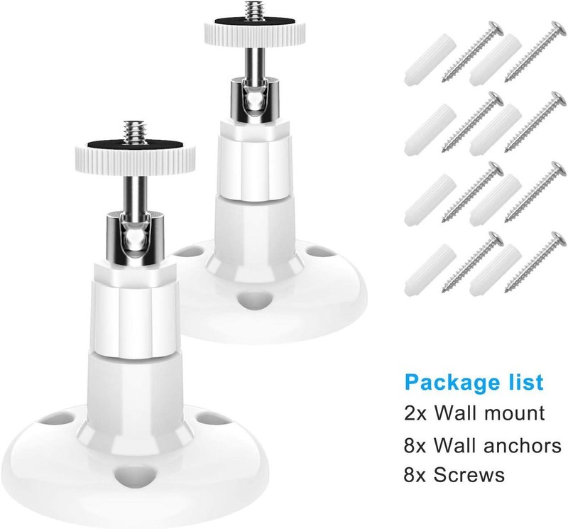2Pcs Soporte De Techo Giratorio De 360 Grados Ajustable Para Camara De Seguridad gallery