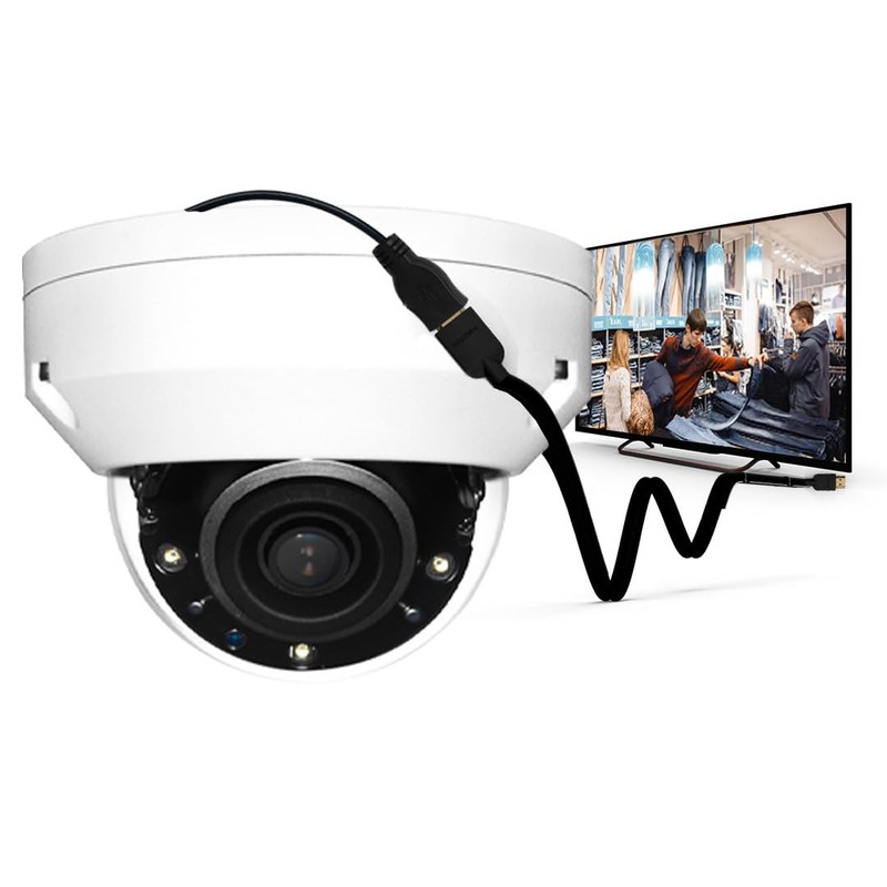 5MP HDMI Security IP Camera, HDMI Output, Display 2MP Video Directly on TV