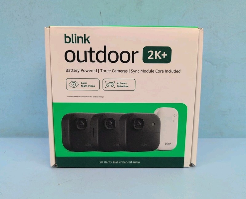 Blink Outdoor 2K+ Wireless Security Night Vision 3 Camera’s Audio In Out Door