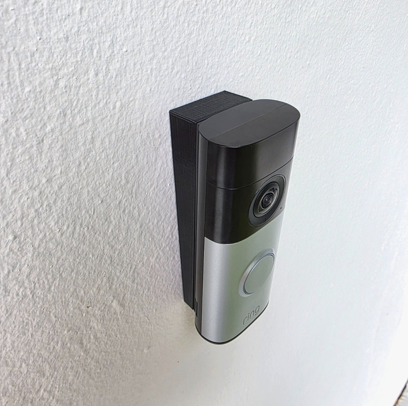 Ring Wired Doorbell Plus 2nd Gen Retinal 2K Vertical Wedge Up/Down Angle 5 - 10 gallery