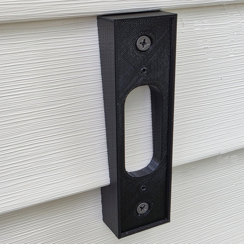 Vinyl Siding Mounting Bracket Compatible with Ring Wired Doorbell Pro Black gallery