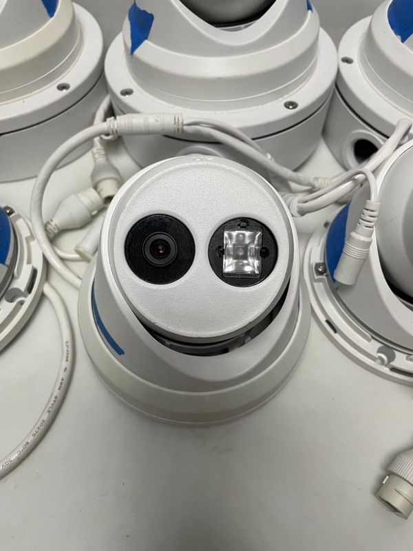 Lot of 8 4K IP PoE Turret Dome Security Cameras 4mm Tested w/3 Junction Boxes IR gallery