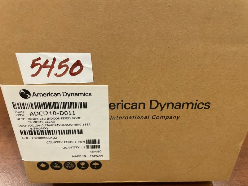 NEW AMERICAN DYNAMICS ADCi210-D011 INDOOR FIXED DOME CAMERA