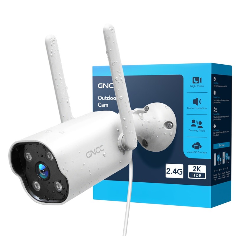 Outdoor Security Camera Wireless, 2K Cameras for Home Security, Color Night V…