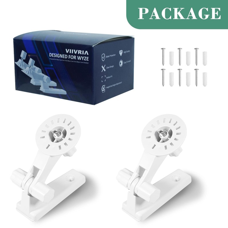 Wall Mount for Wyze Cam Pan V3 2-Pack 180 Degree Tilt Adjustable Bracket gallery