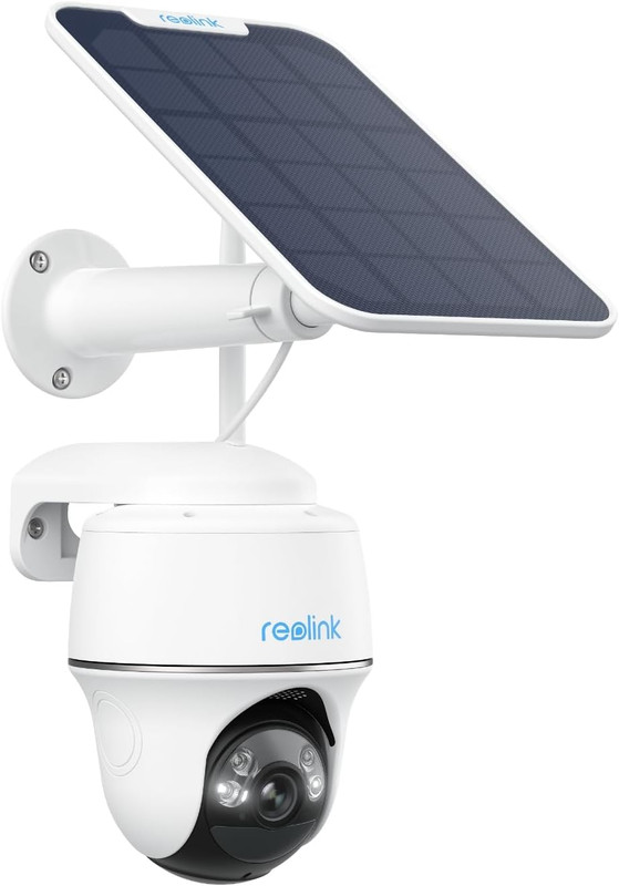 Security Camera Wireless Outdoor, Pan Tilt Solar Powered, 5MP 2K+ Color Night Vi