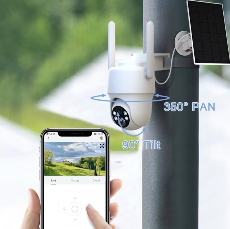 4G LTE Security Camera Wireless Outdoor Solar Panel Area Without WiFi Signals gallery