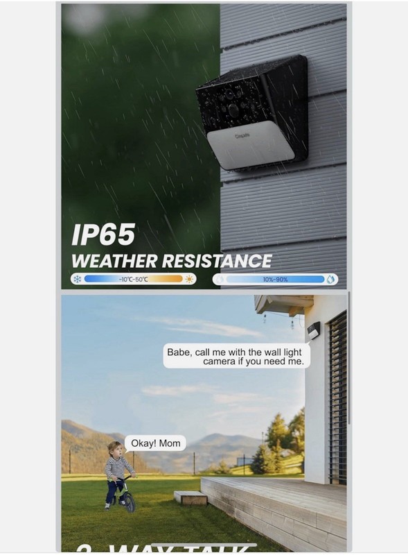 Outdoor Camera Wireless-2.4G 2K Solar Wall Light Cameras for Home Security gallery