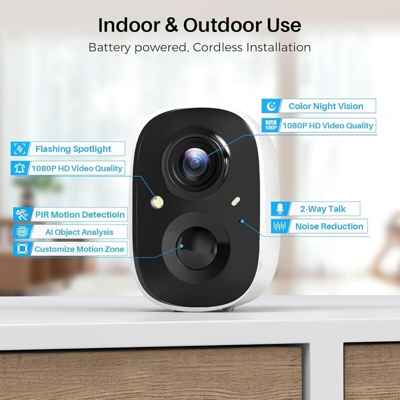 Security Cameras Wireless Outdoor, Battery Powered gallery