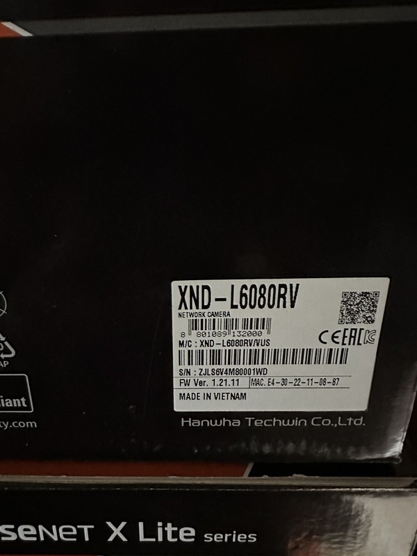 Hanwha Wisenet XND-L6080RV