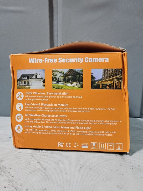 +4MP Wireless Camera Wire-Free PTZ Home Security Camera With Solar Power gallery