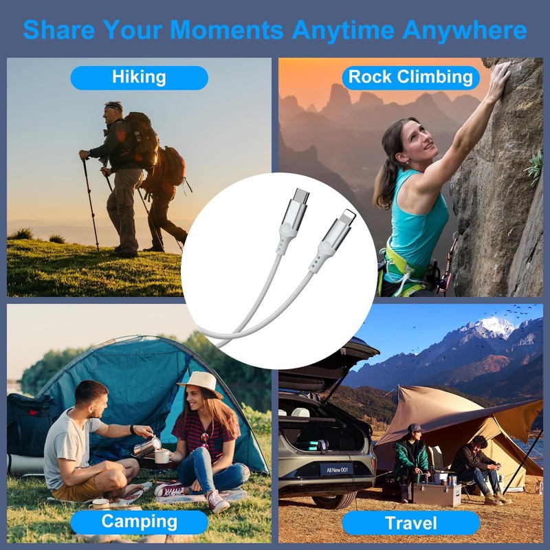 USB to for Lightning Cable, OTG Digital Adapter for Gopro Hero 13 12, 3.3FT P... gallery