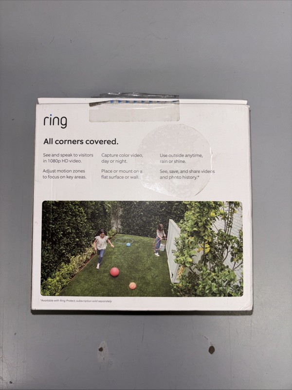 Ring Stick Up Cam Wired INDOOR/OUTDOOR HD camera - White New Open Box gallery