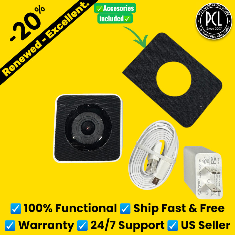 ✅ Wyze Window Cam Color Night Vision Reduced Glare White Grade A ✅