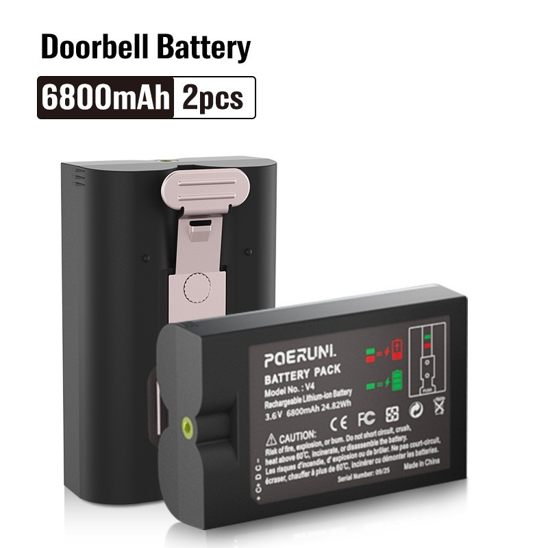 2PACK Replacement Battery with Charger For Ring Video Doorbell Spotlight Camera gallery