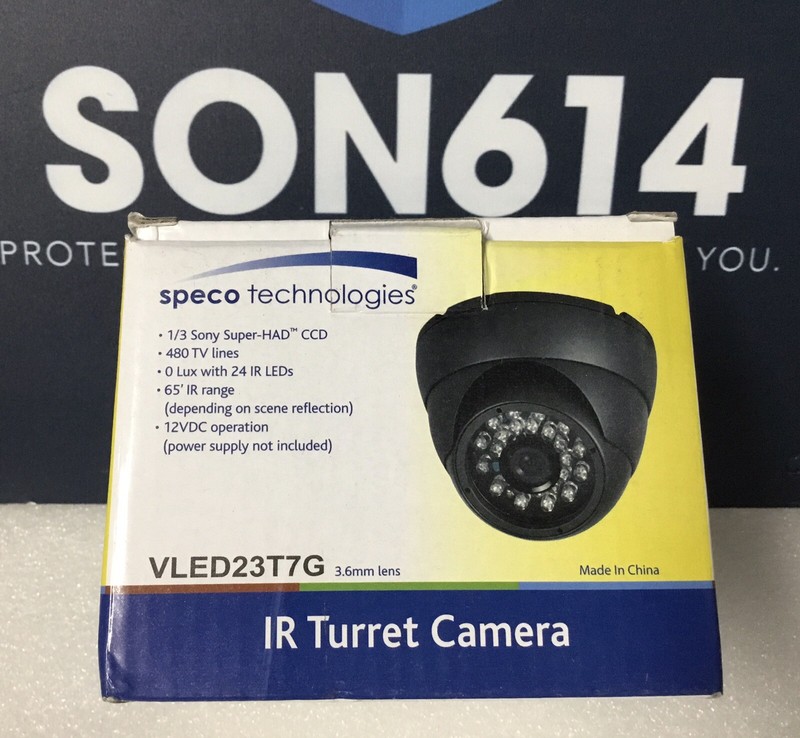 4 Pack Speco VLED23T7G Security Color Cameras W/ 3.6mm 480TVL 24LEDs 65’ Ft NEW! gallery