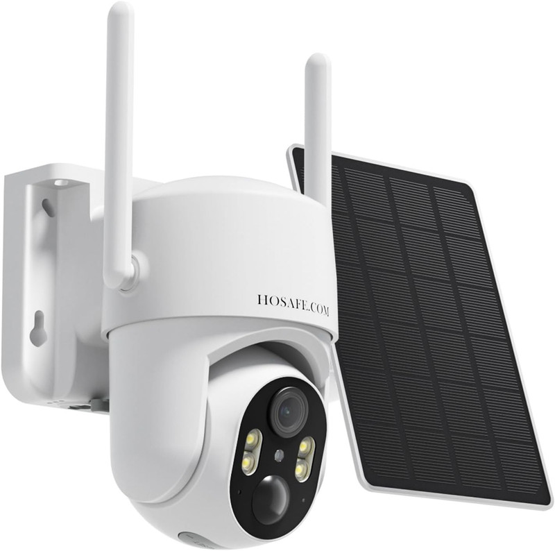 Solar Security Cameras Wireless Outdoor, 360° PTZ Remote Cameras for Home Securi gallery
