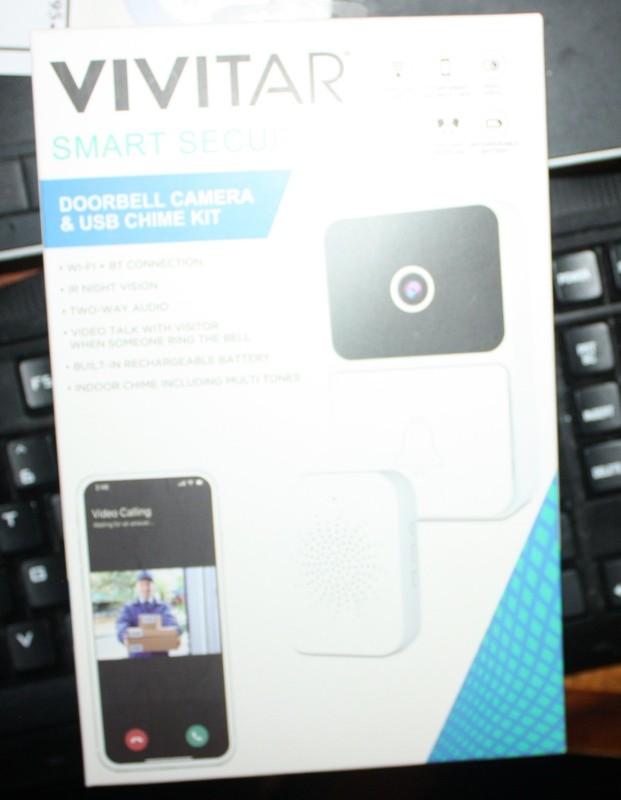 NIB Vivitar Security Video Doorbell & Chime Kit WIFI White DB201 NOC NEW SEALED