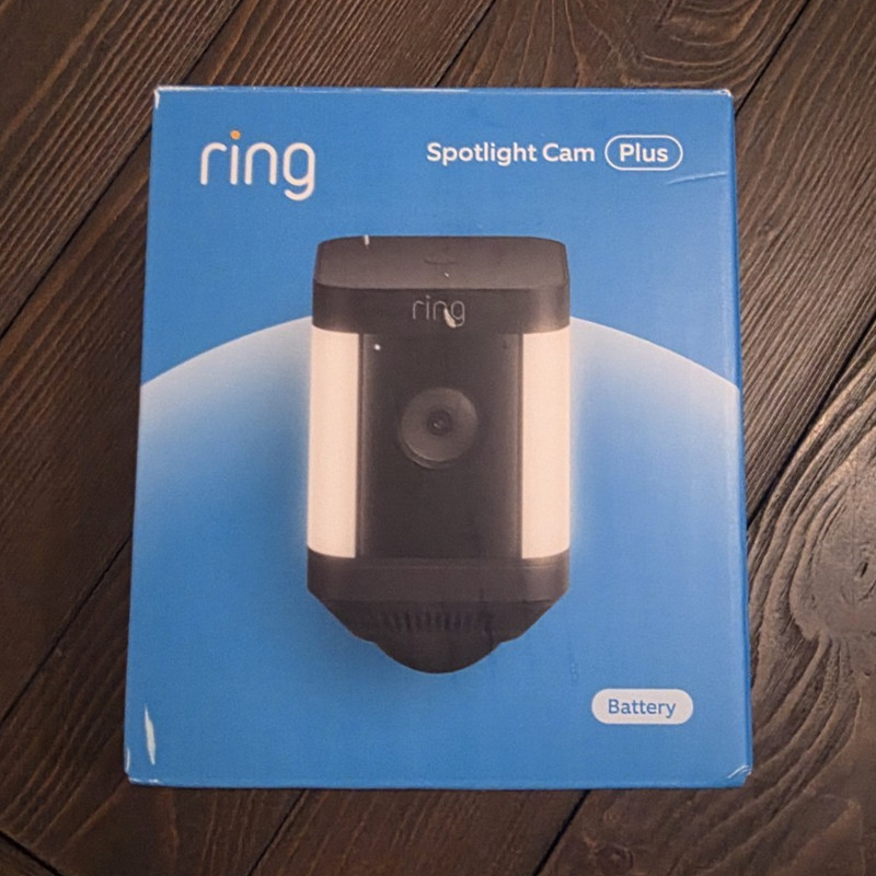 Ring Spotlight Cam Plus Battery Wireless Wi-Fi 1080p Outdoor Camera Black