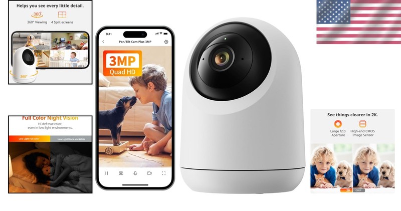 Pan/Tilt Indoor Camera with Enhanced Night Vision & Real-Time Alerts for Care gallery