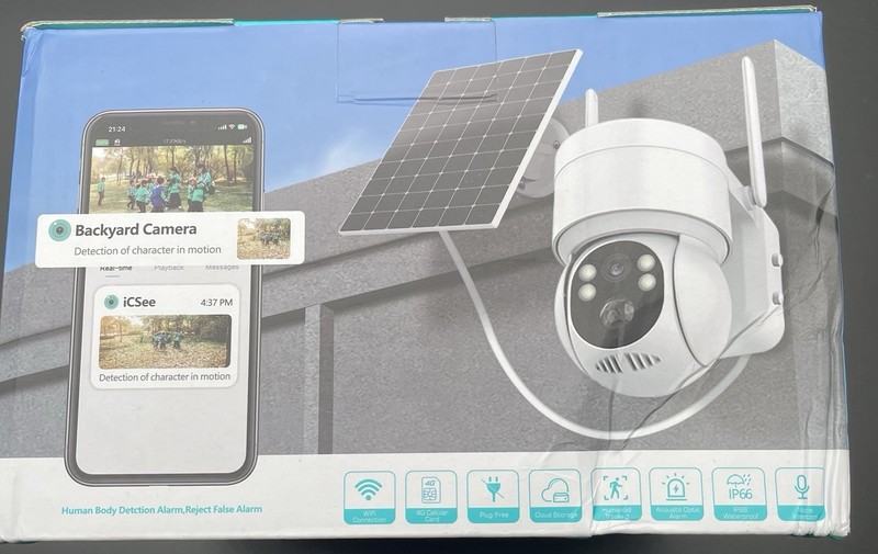 360° Outdoor Solar Battery Smart PTZ Camera Human Body Detection Alarm New gallery