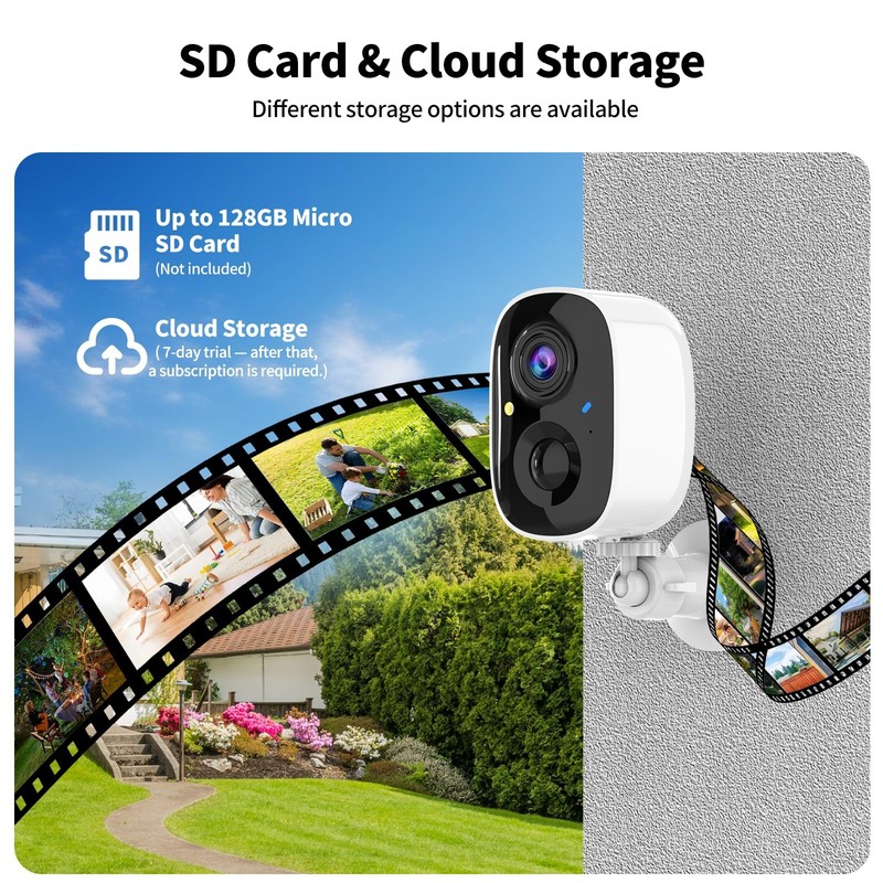 2K UHD Smart Wireless Security Camera Indoor Outdoor Battery Color Night gallery