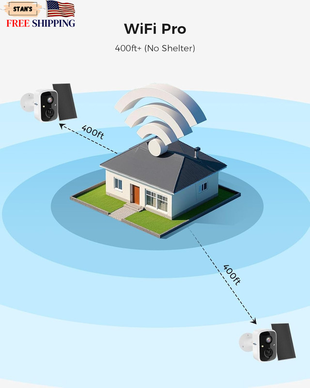 Wireless Outdoor Security Camera Solar, 2-Way Talk, Night Vision, Alexa Compat gallery