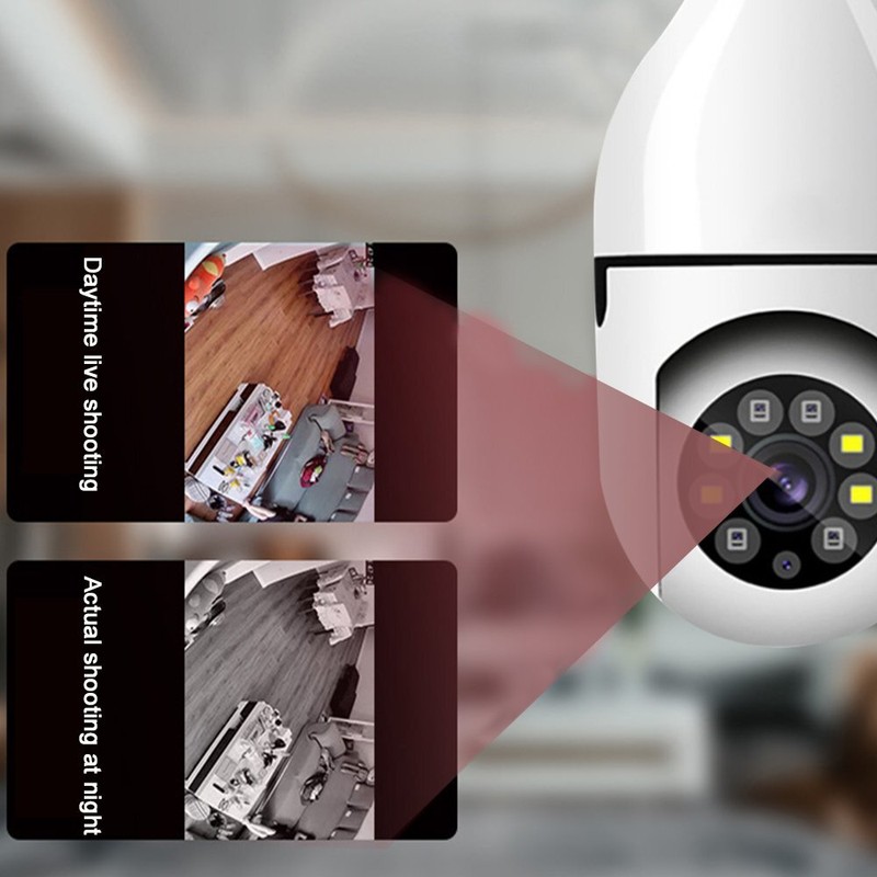 360° 1080P IP E27 Light Bulb Camera Wi-Fi IR Night Smart Home Wireless Security gallery