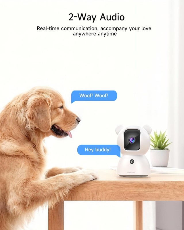 Camara De Seguridad 2.5K Con Deteccion De Humanos Y Mascotas Pack De 2 gallery