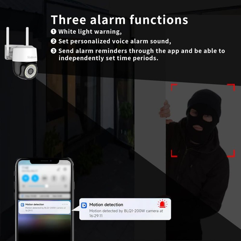 Camara De Seguridad 1080P HD WiFi Inalambrica Con Vision Nocturna y Audio 2-Vias gallery