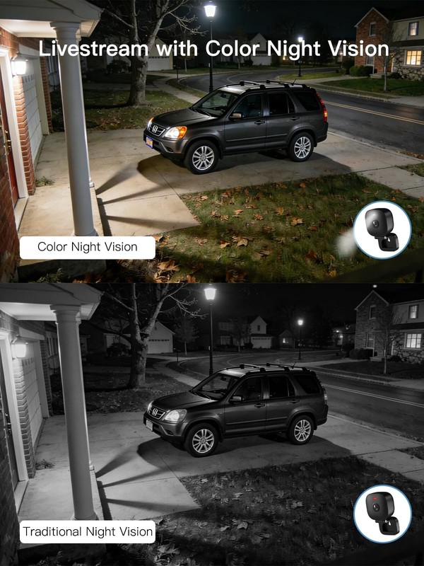 2.5K Security Camera Indoor Outdoor IP66 Night Vision AI Human Detection Audio gallery