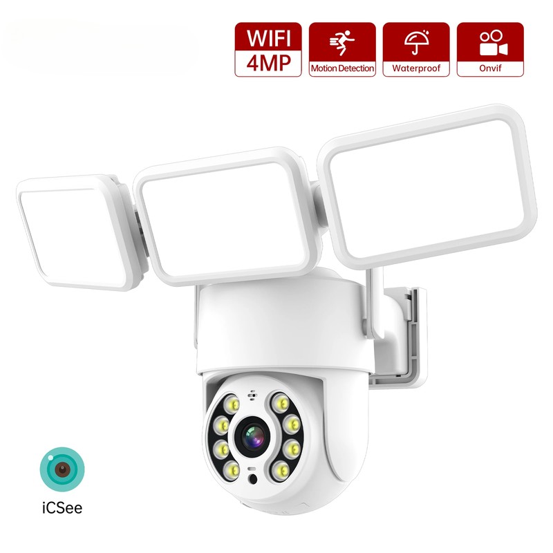 4MP Camera Wifi PTZ Outdoor AI Humanoid Tracking Night Vision CCTV Protection