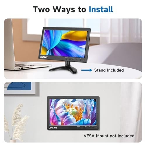 10.1" HD Security Monitor, 1024x600, HDMI VGA BNC AV USB, Built-in Speakers, Rem gallery