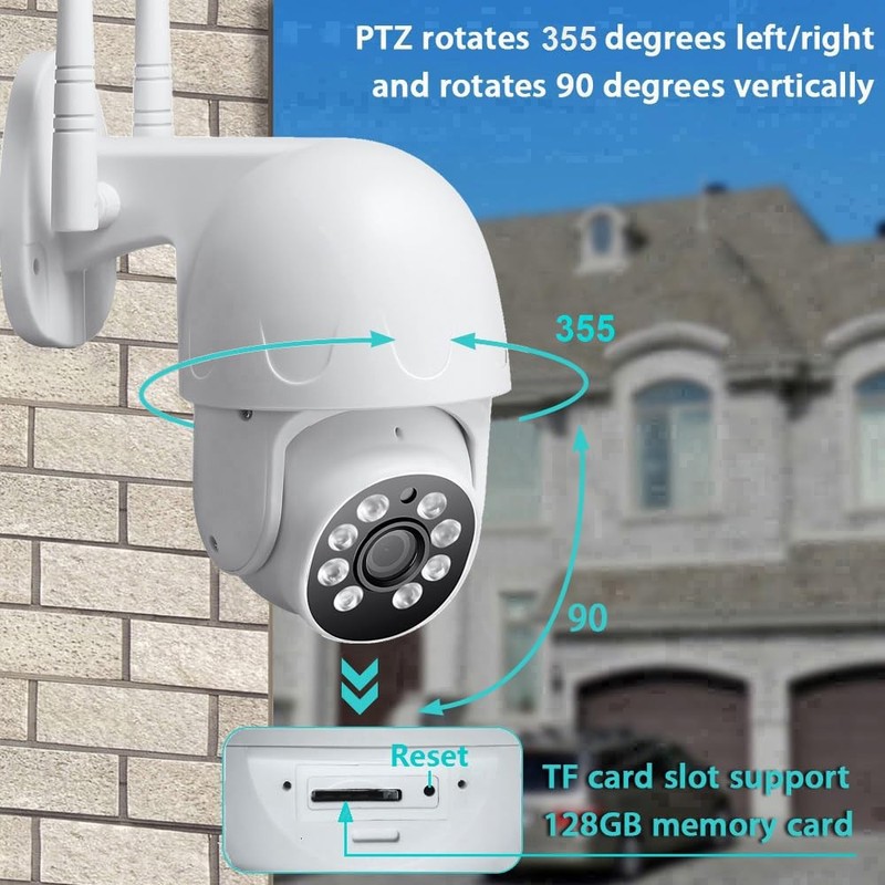 1080P HD WiFi Security PTZ IP Camera P2P Pan Tilt Motion Detection Auto Tracking gallery