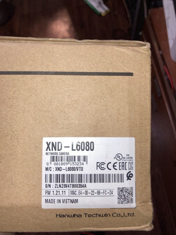 Wisenet XND-L6080 Dome Camera New