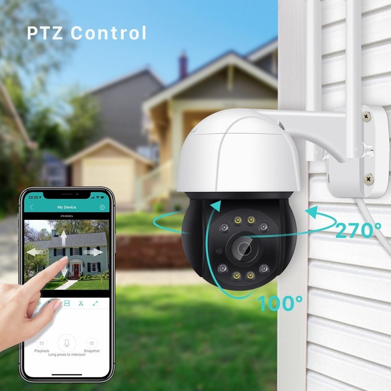 5MP Security IP Camera WIFI 1080P HD Outdoor PTZ Speed Dome Surveillance Camera gallery