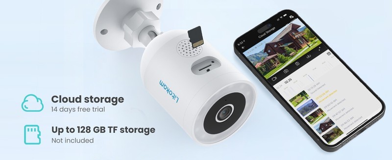 Litokcam Smart Cam 4MP Seurity Cam wireless 2.4 Ghz Color Night Vision-2-Cameras