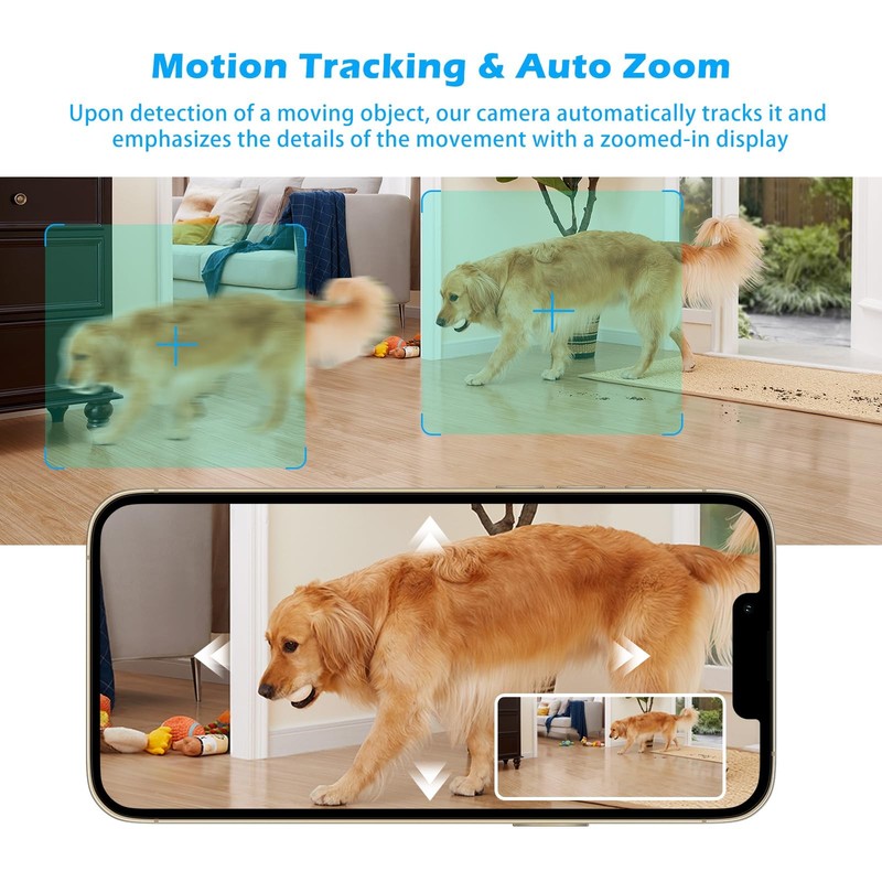 3MP Indoor Security Camera 5G WiFi 360 Pan Tilt Baby Monitor Elder Siren gallery