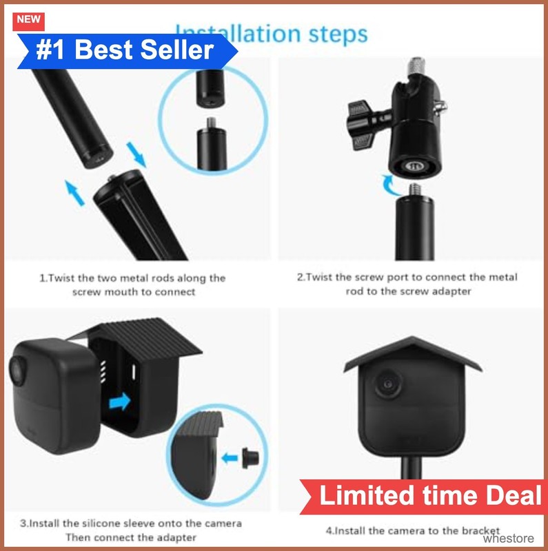 Outdoor Camera Mount Weatherproof 360 Degree Adjustable Ground Stake Silicone gallery